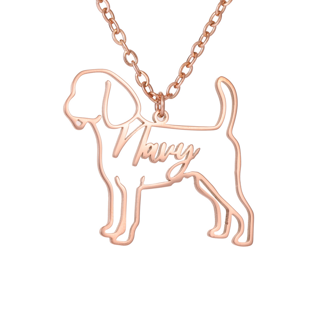 Collar Personalizado con Silueta de Mascota y Nombre