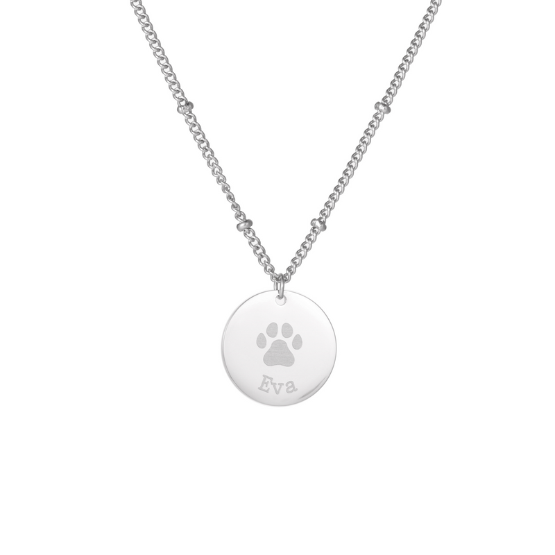 Collar Huella con Nombre de Mascota