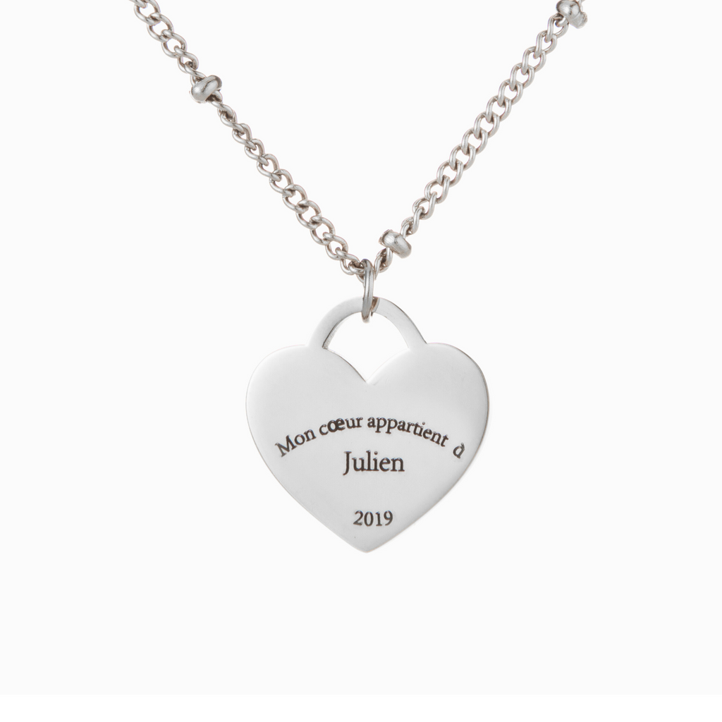 Collar Corazón Personalizado con Cuentas