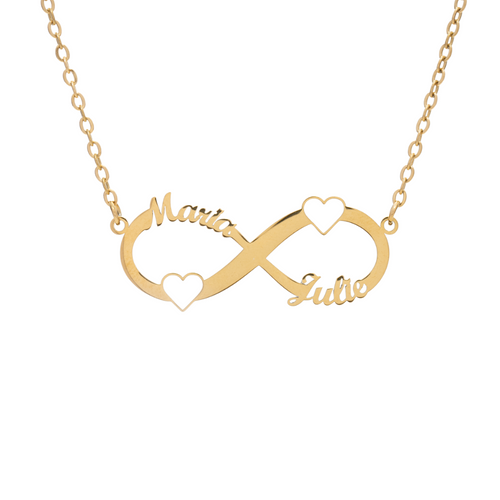 Collar Doble Corazón Infinito