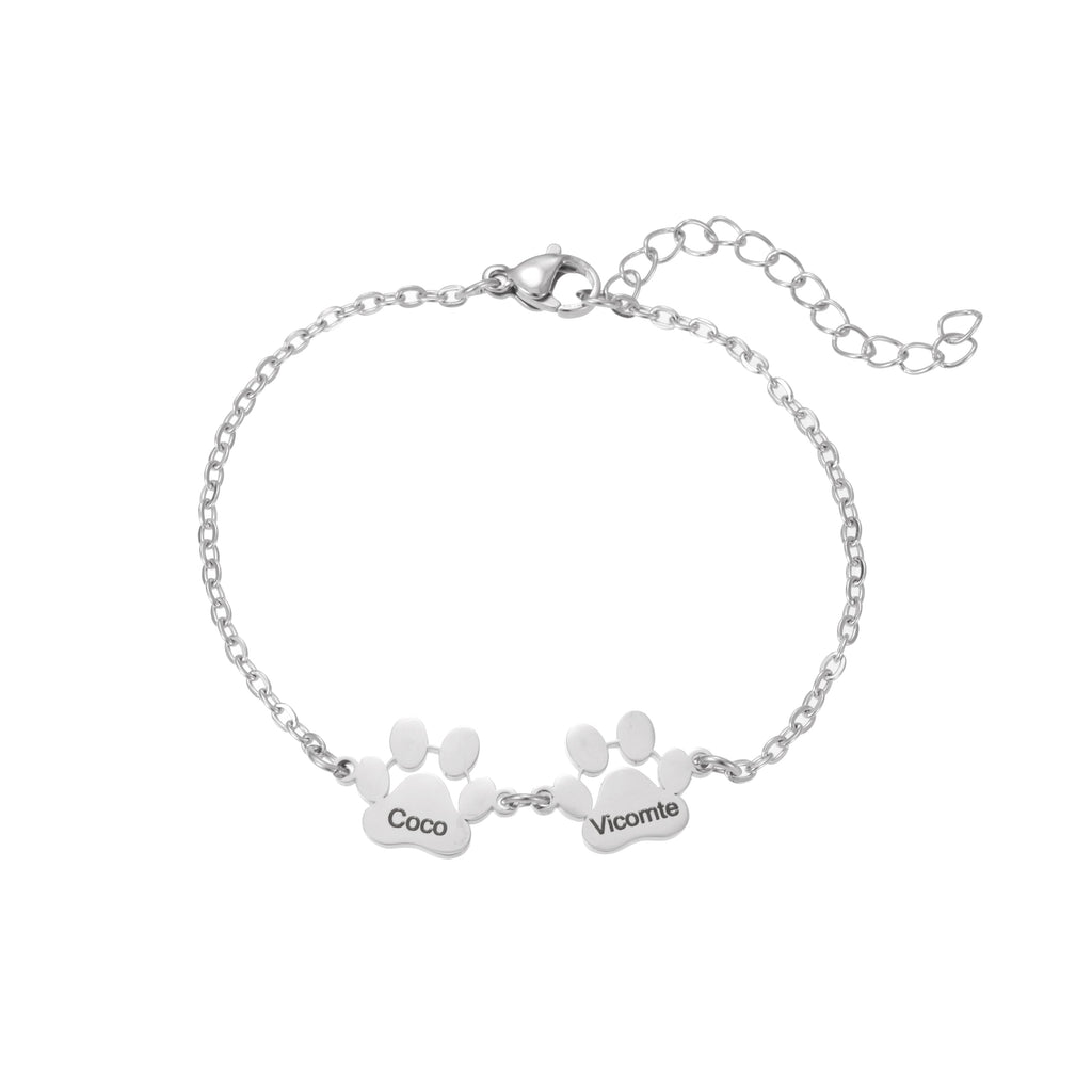 Pulsera con Huella y Nombre de Mascota