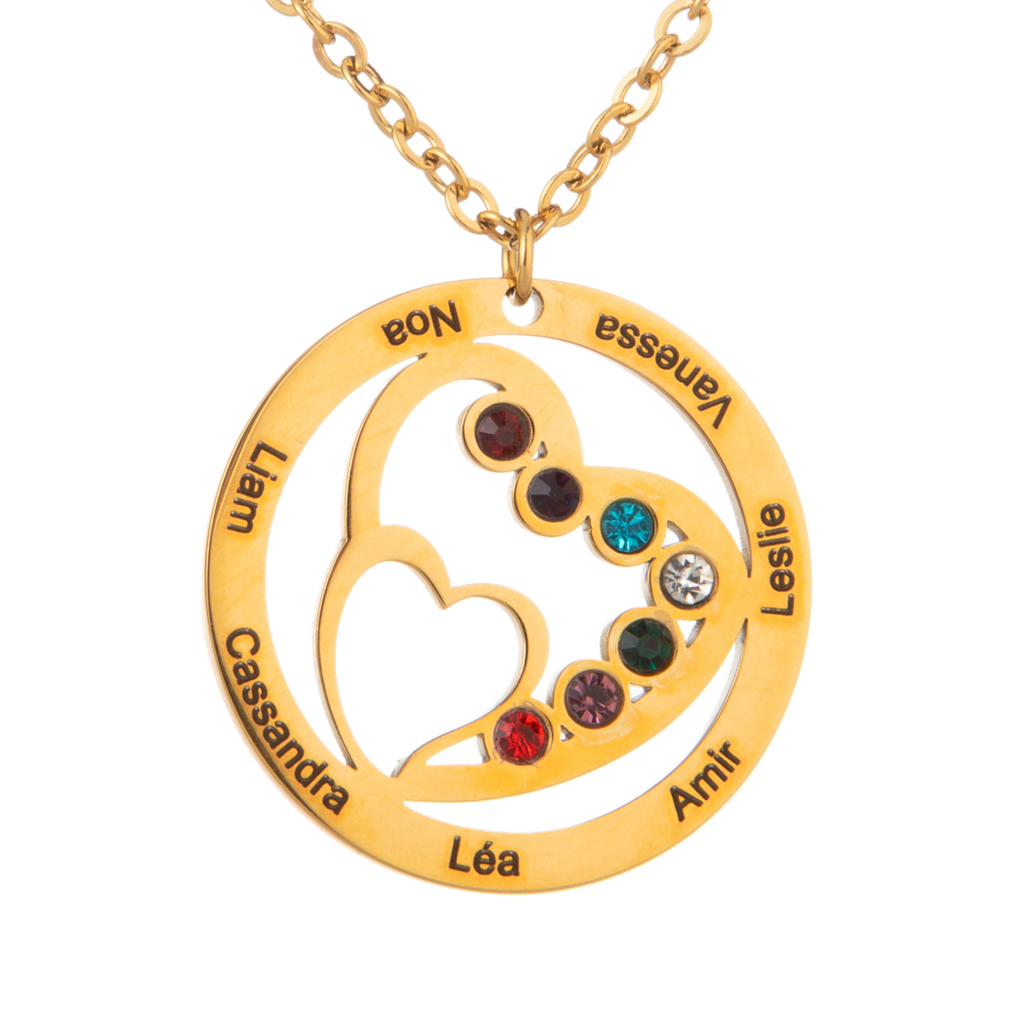 Collar Familiar con Piedras Personalizadas