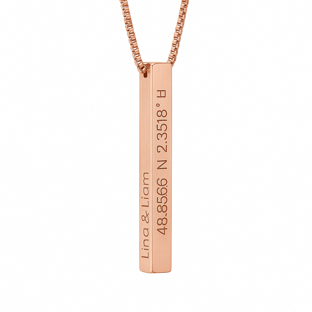 Collar de Barra Grabado 3D personalizado
