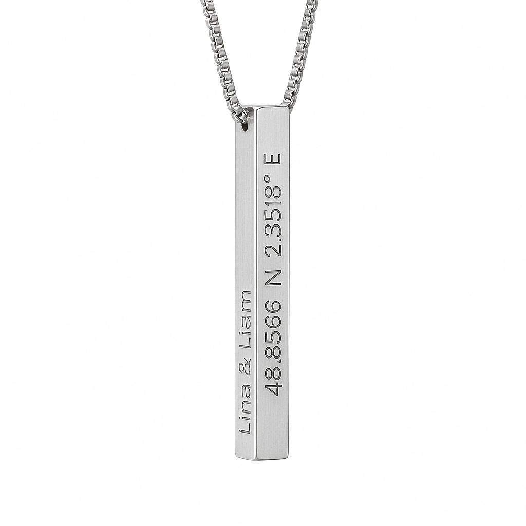 Collar de Barra Grabado 3D personalizado