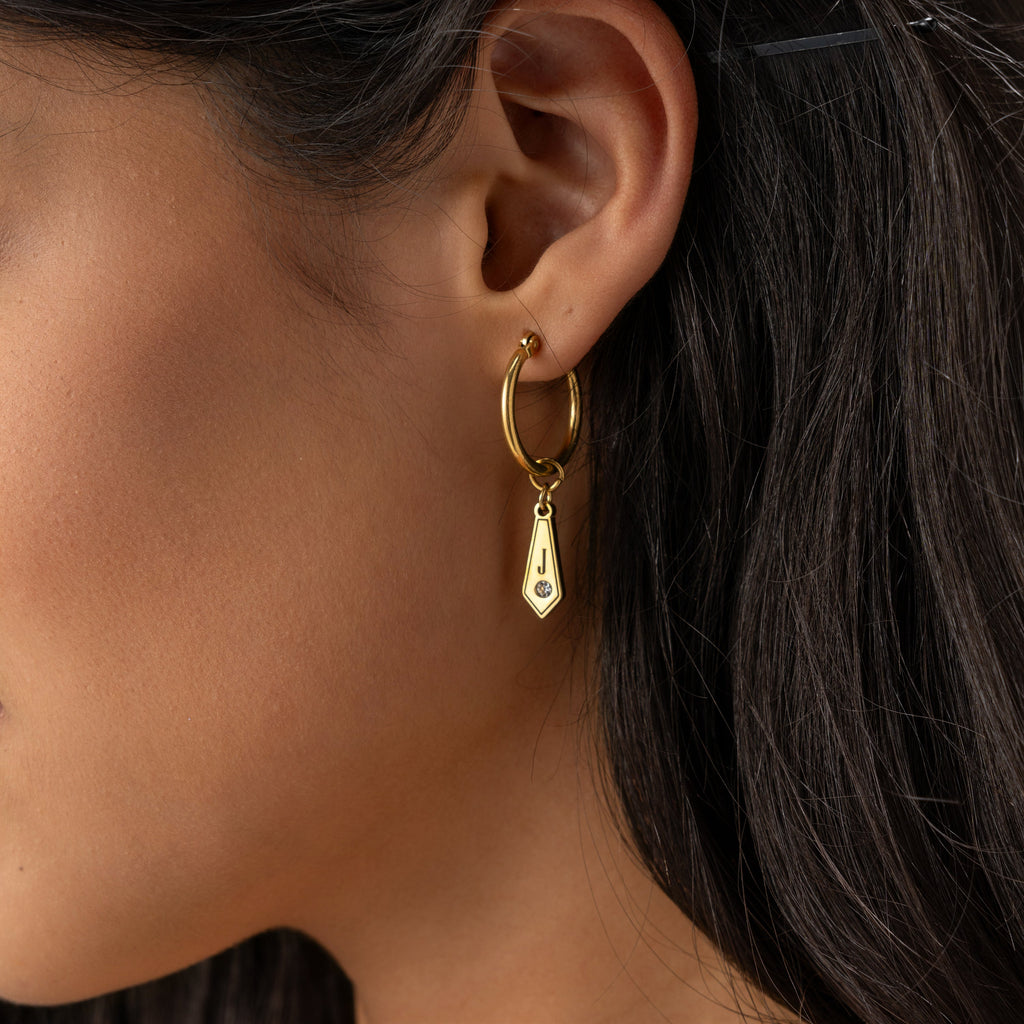 Aretes Diamante con Inicial