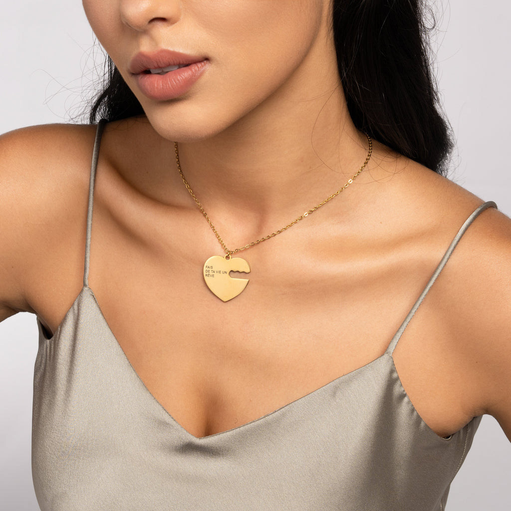 Collar Corazón con Llave Personalizado