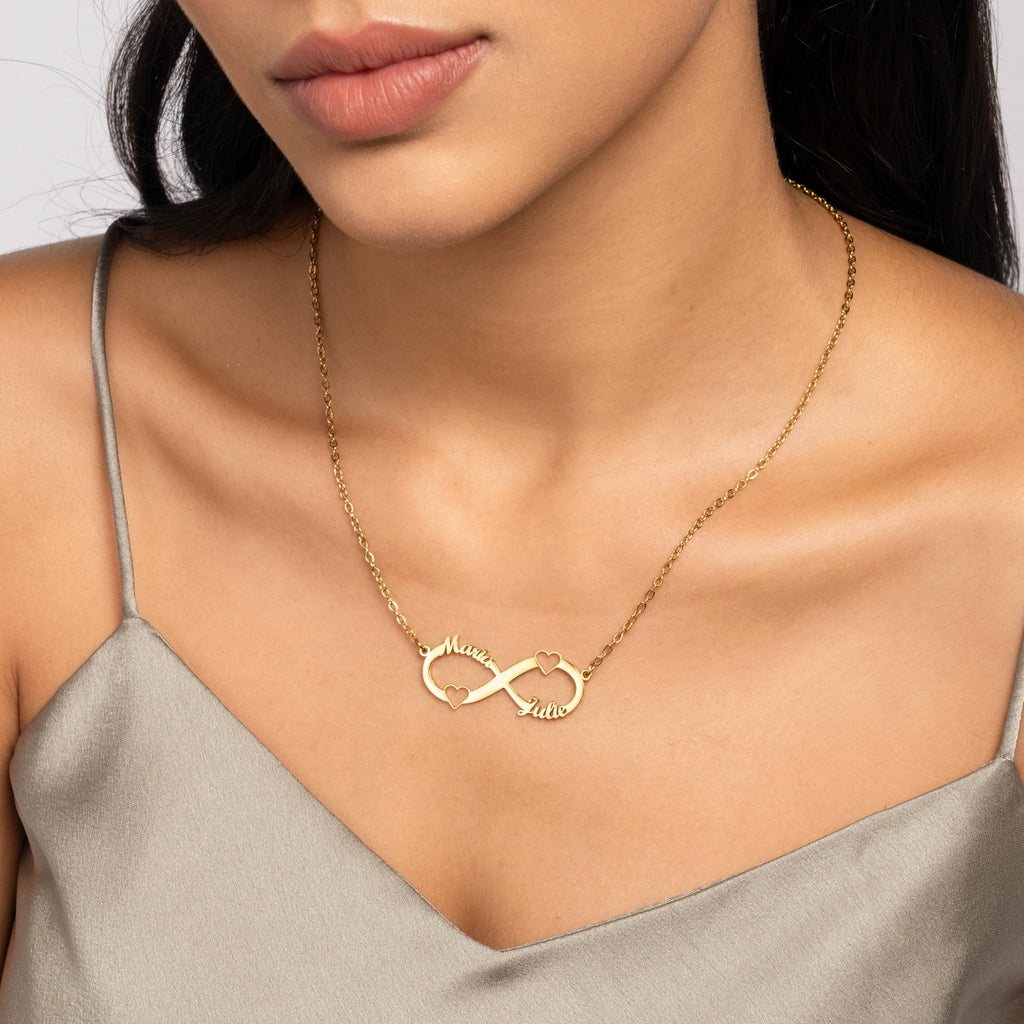 Collar Doble Corazón Infinito