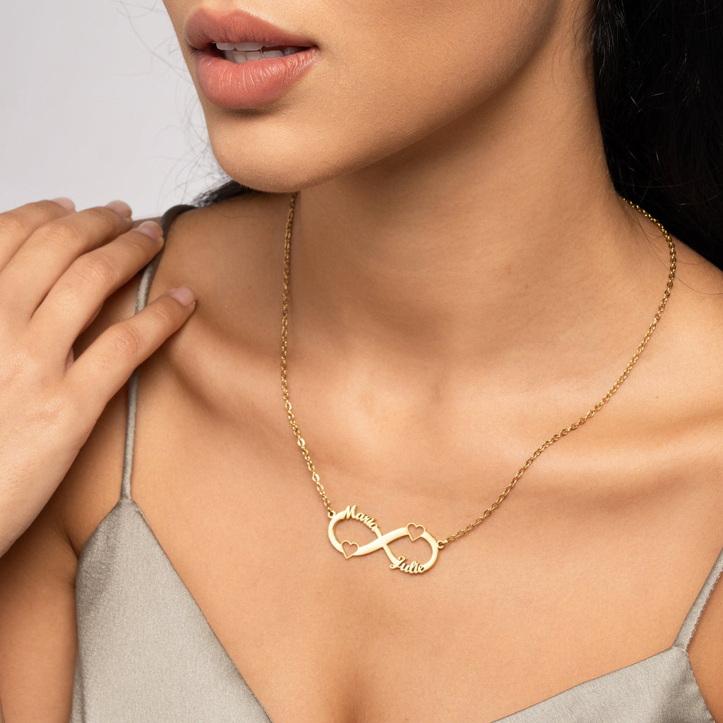 Collar Doble Corazón Infinito