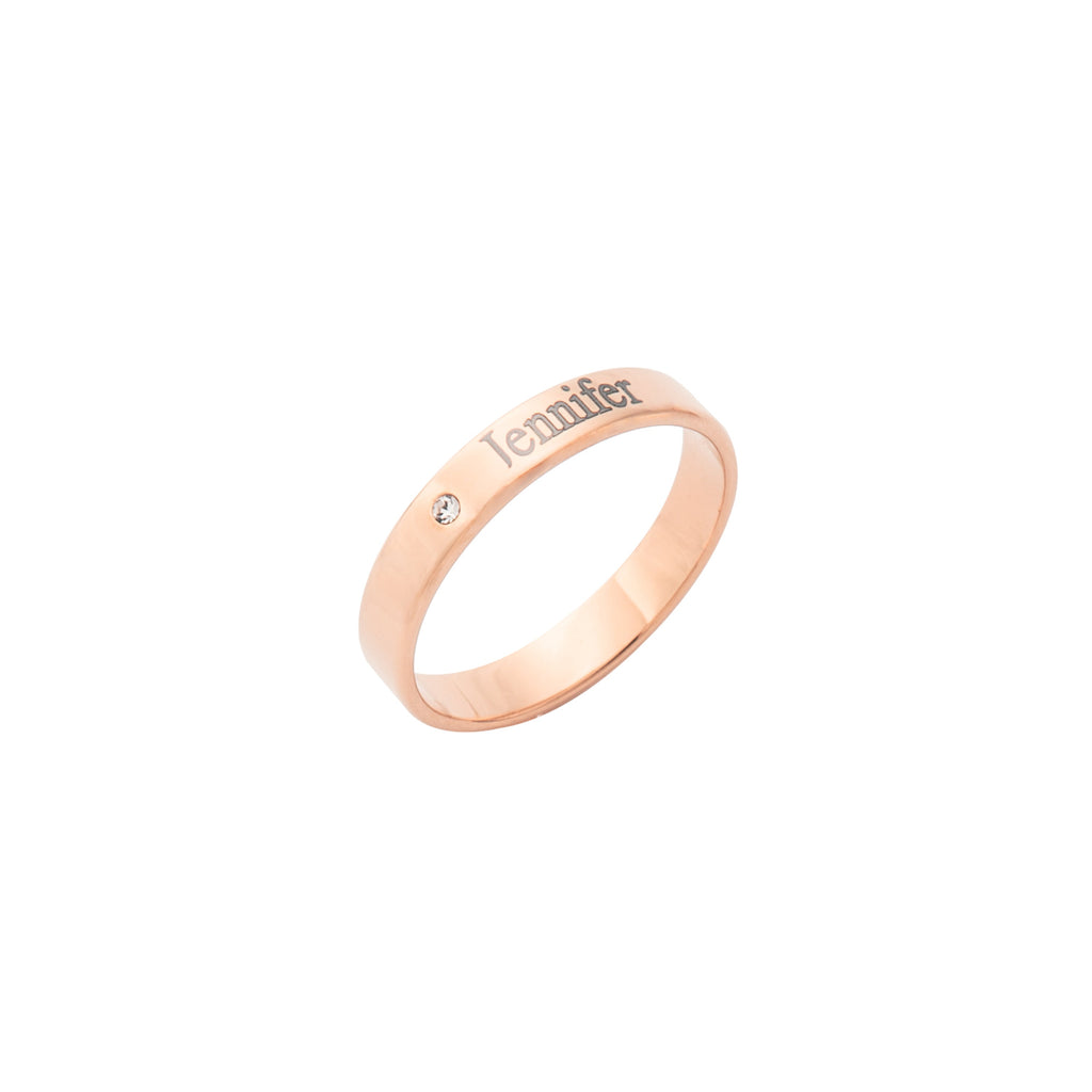 Anillo con Nombre y Piedra de Nacimiento