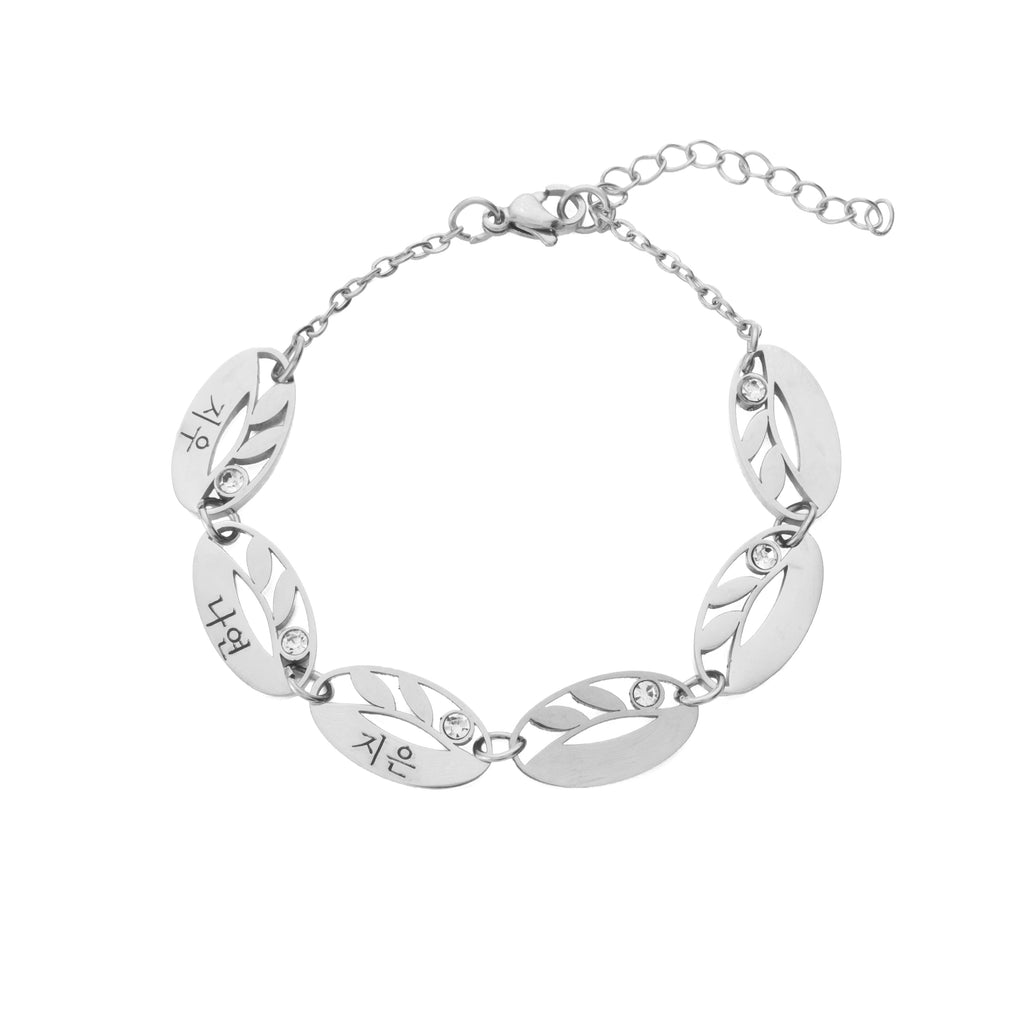 Pulsera Coreana con Hojas Personalizadas