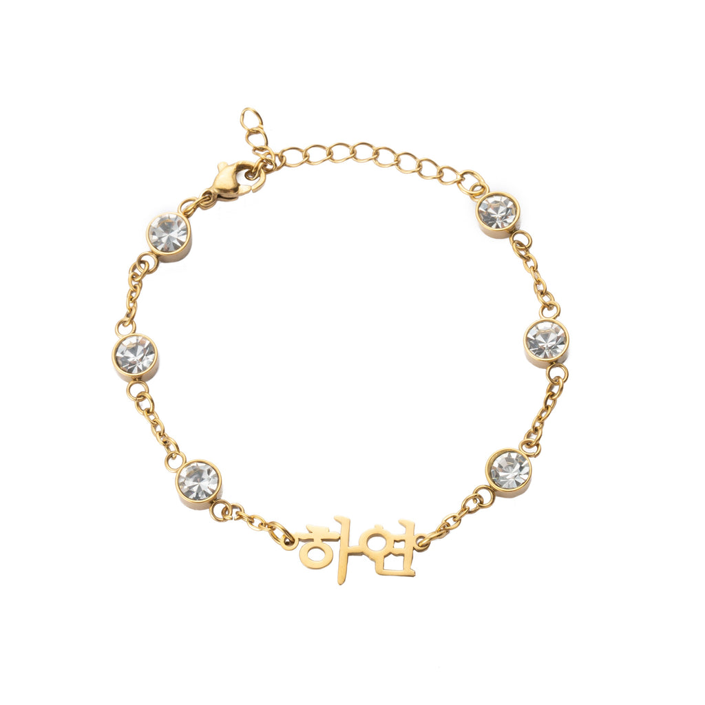 Pulsera Coreana Personalizada con Cristal