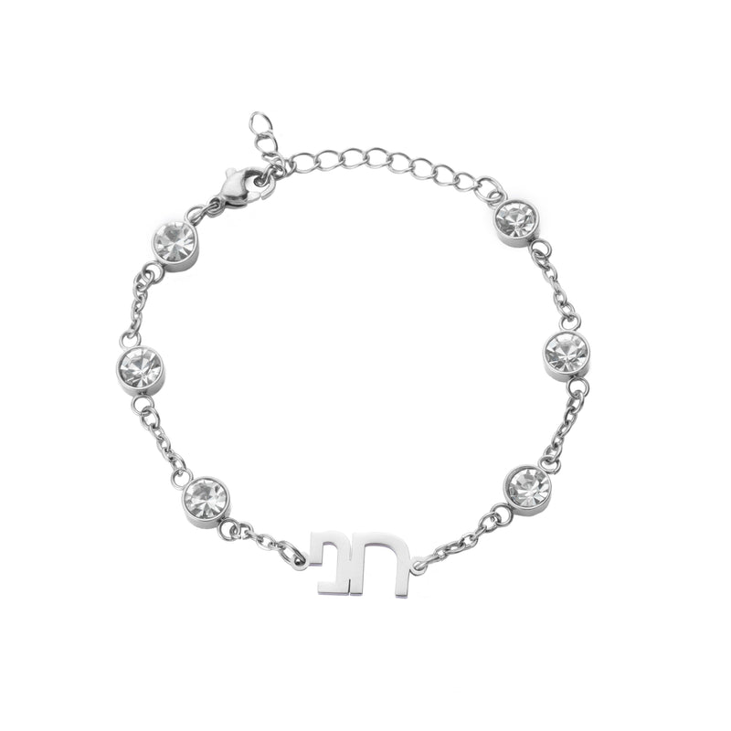 Pulsera Hebrea Adornada con Cristal