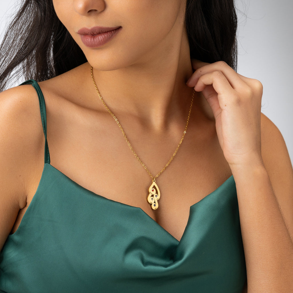 Collar con Gotas Entrelazadas