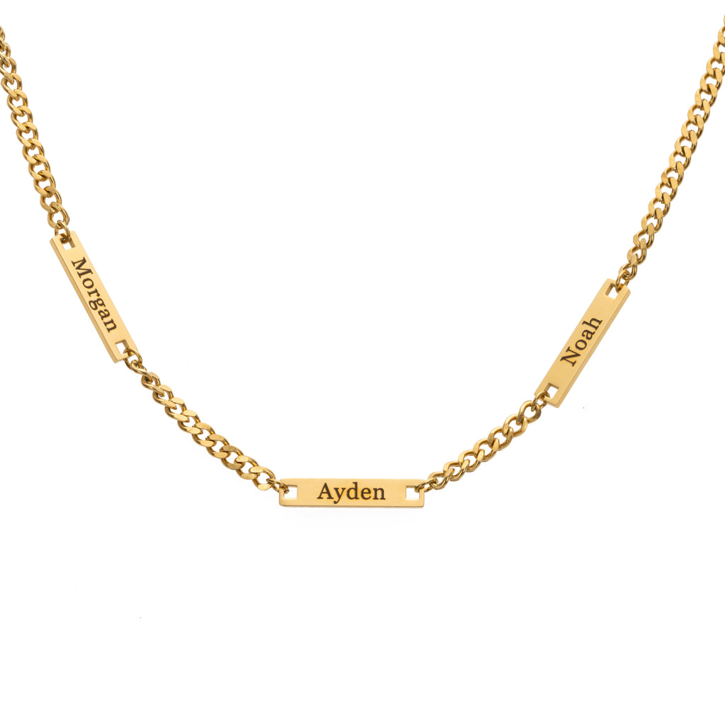 Collar Placa Personalizado con Nombres
