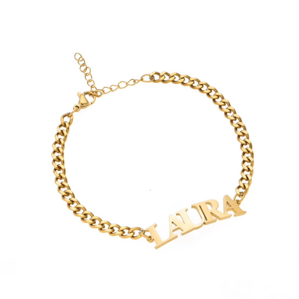 Pulsera con Nombre en Mayúsculas Personalizada