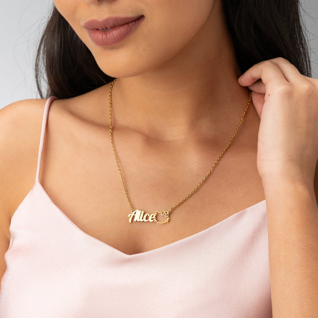 Collar Gatito con Piedra