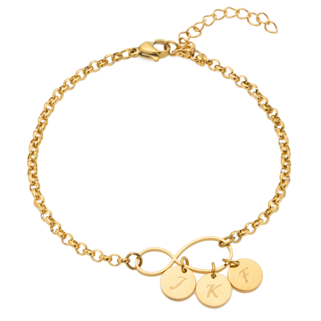 Pulsera Infinito con Iniciales Personalizadas