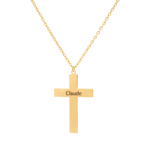 Dije de Cruz con Grabado Personalizado