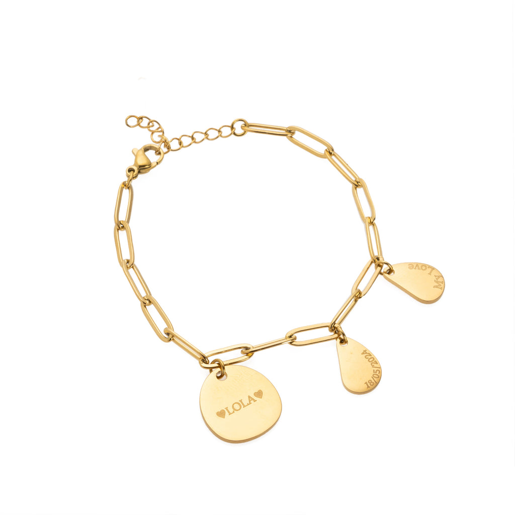 Pulsera con Dijes de Avellano Personalizados
