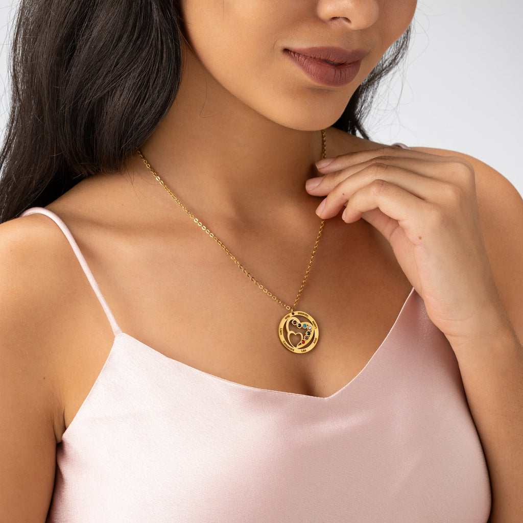Collar Familiar con Piedras Personalizadas