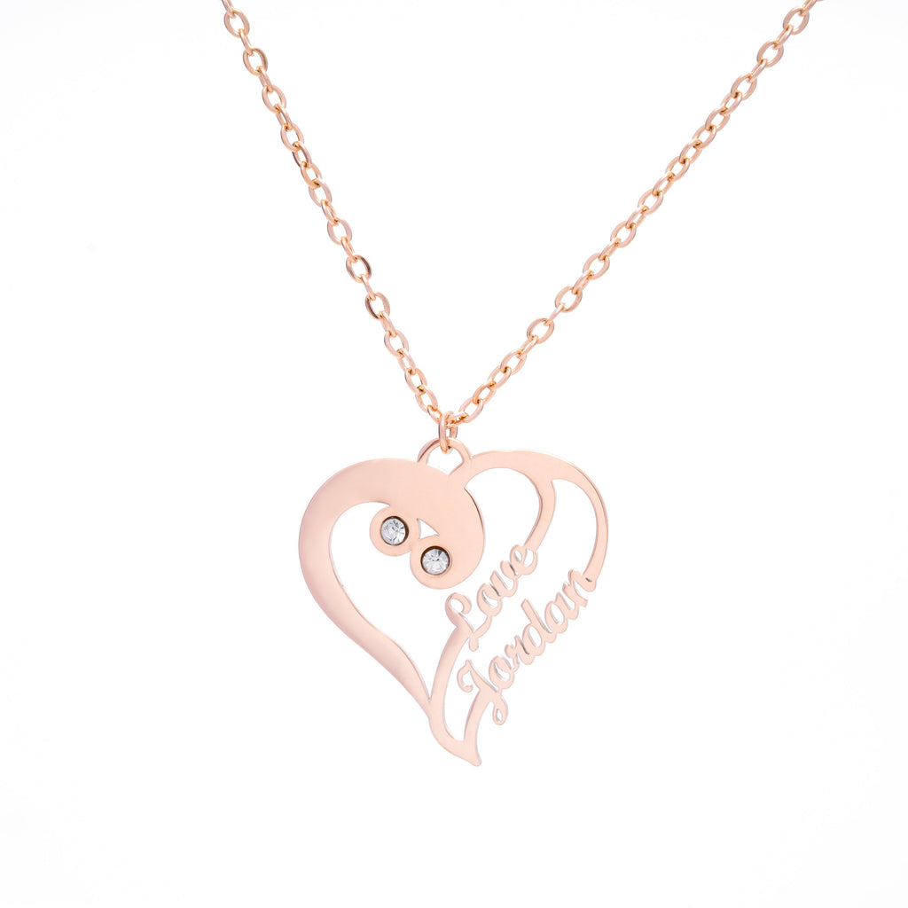 Collar de Doble Corazón Personalizado