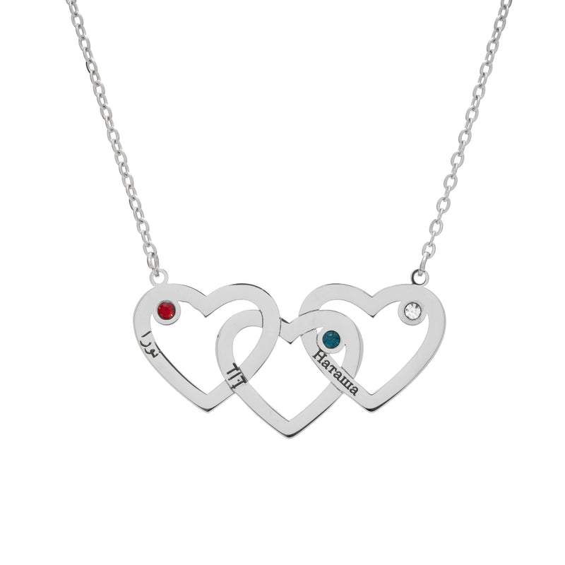 Collar de Triple Corazón Personalizado