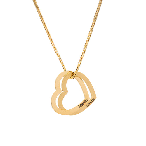 Collar de Corazones Entrelazados