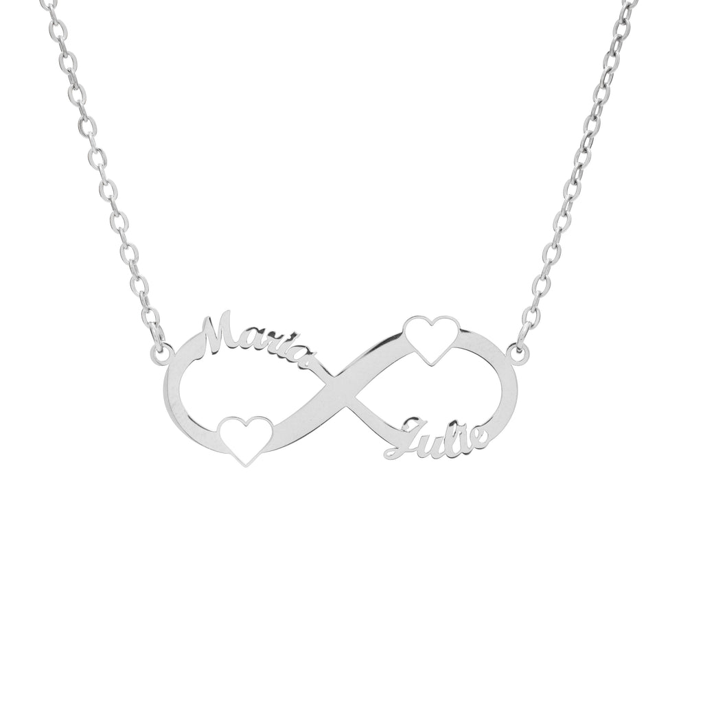 Collar Doble Corazón Infinito