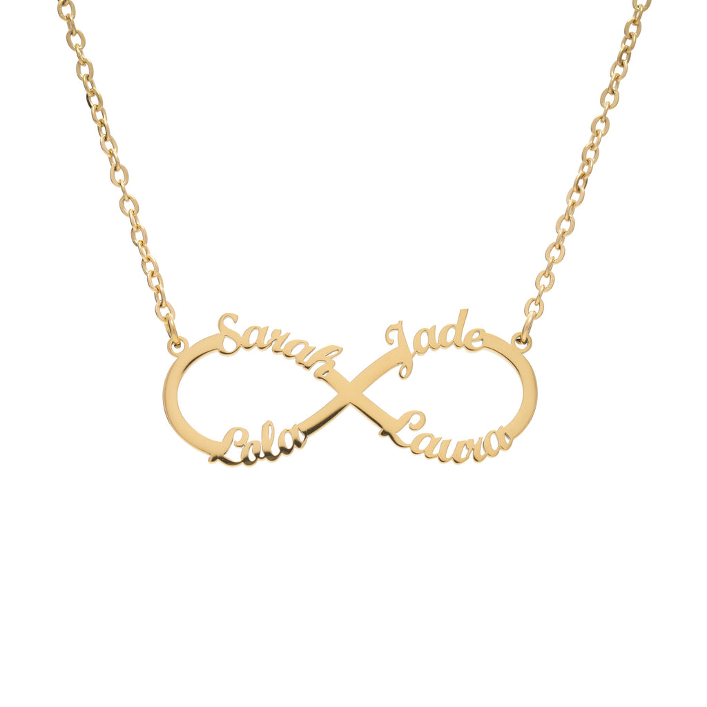 Collar Infinito con 4 Nombres