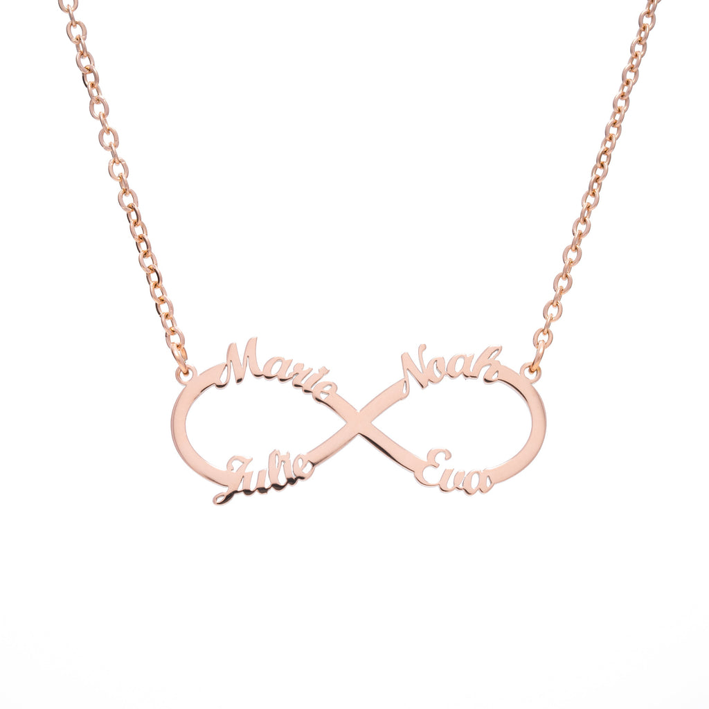 Collar Infinito con 4 Nombres