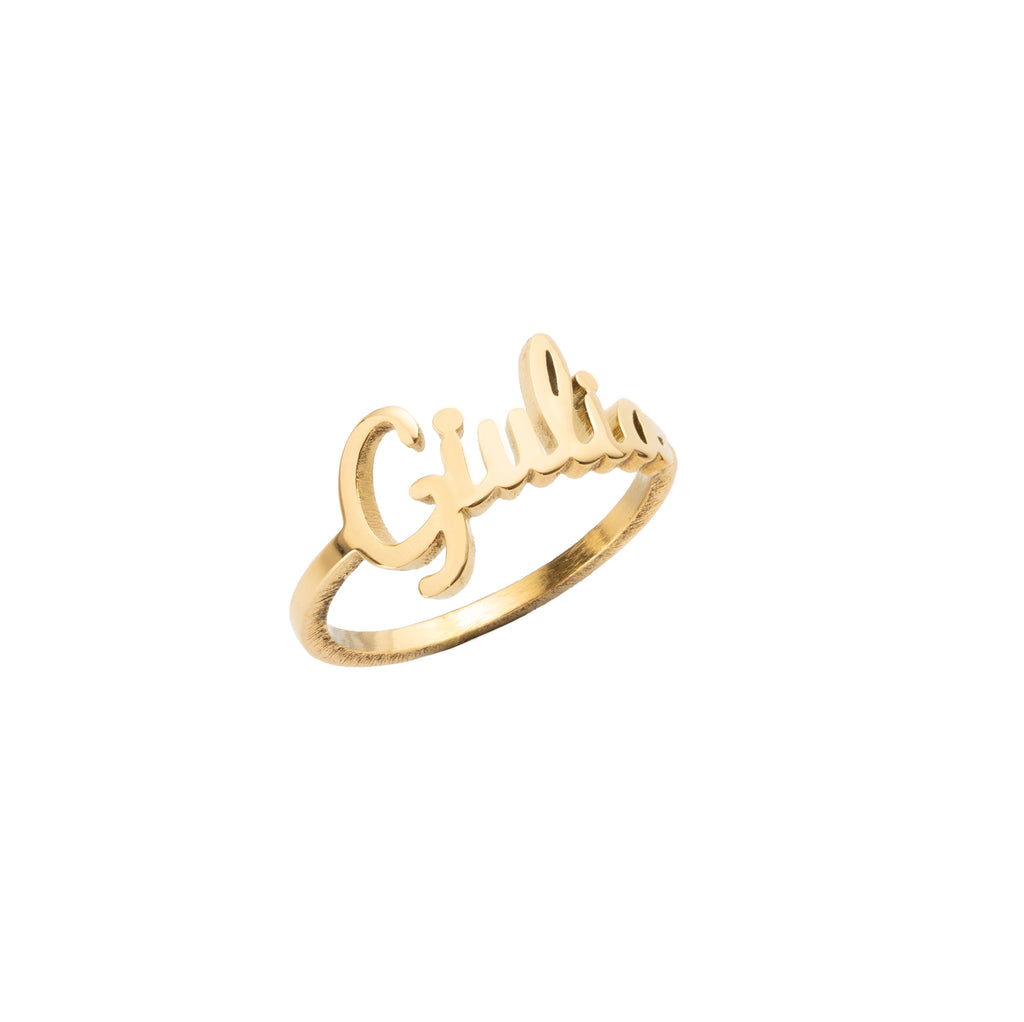Anillo con Nombre en Cursiva Personalizado