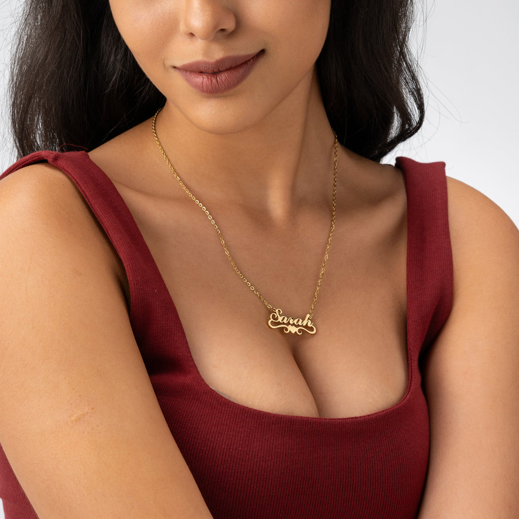 Collar con Nombre de corazón