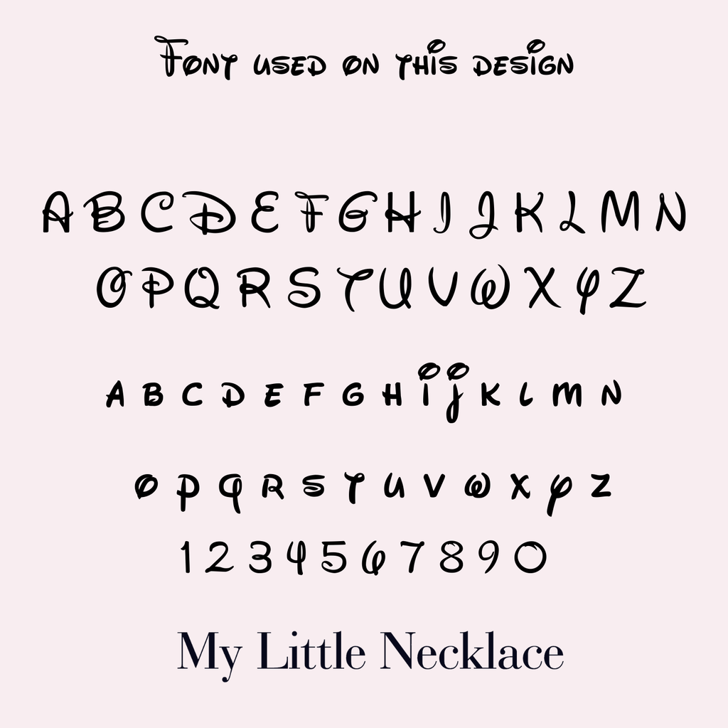 Collar Personalizable con Letras Disney