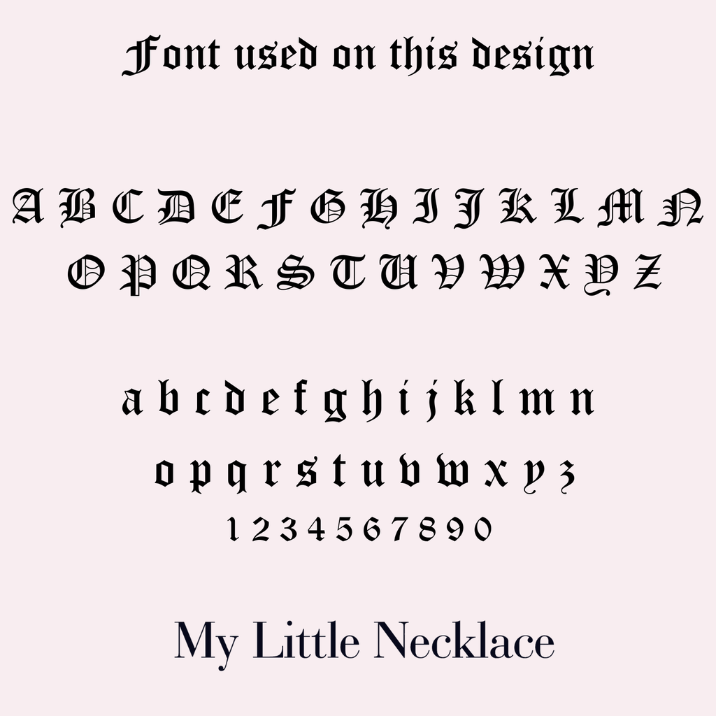 Collar con Nombre en Letras Góticas