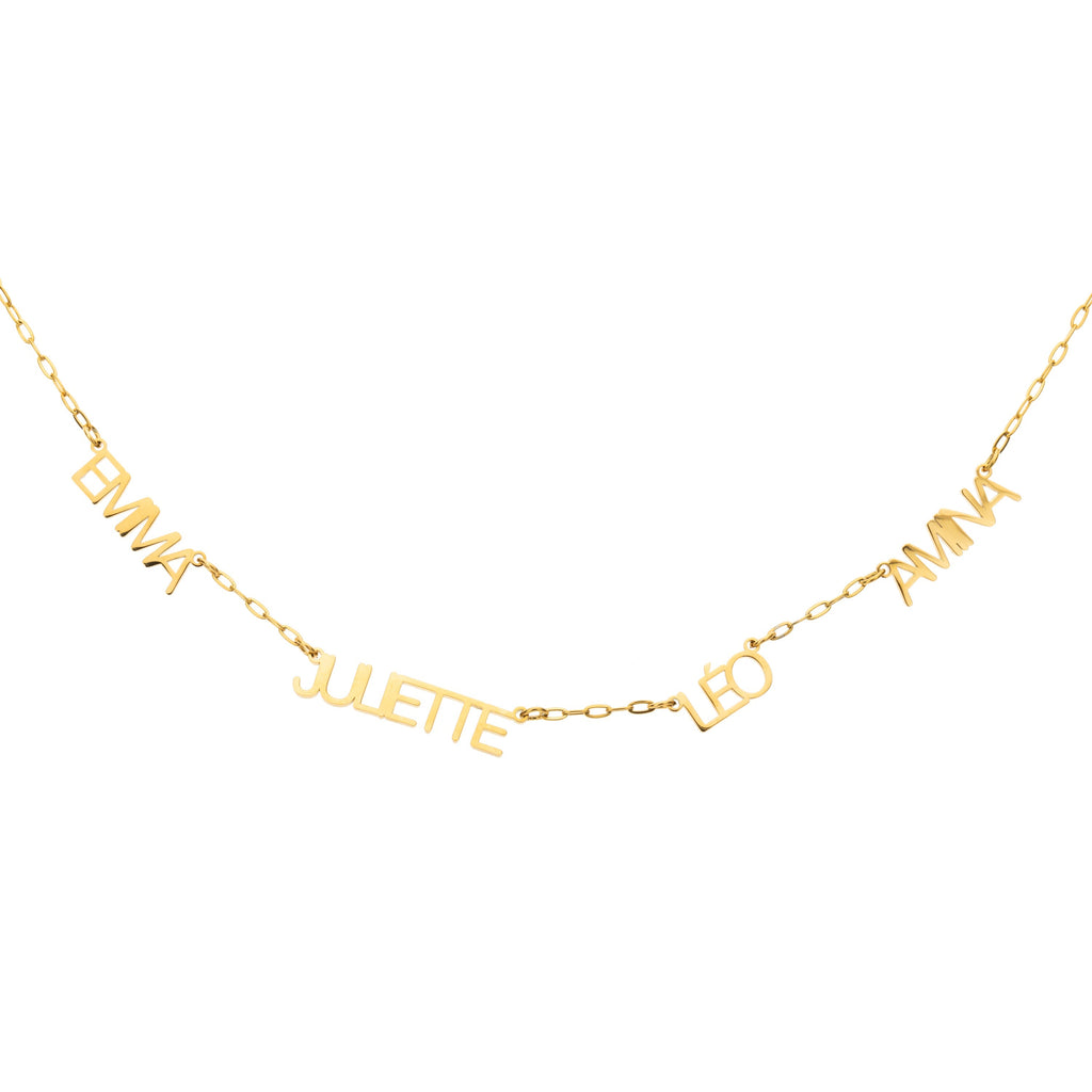 Collar Multi-Nombres en Mayúsculas