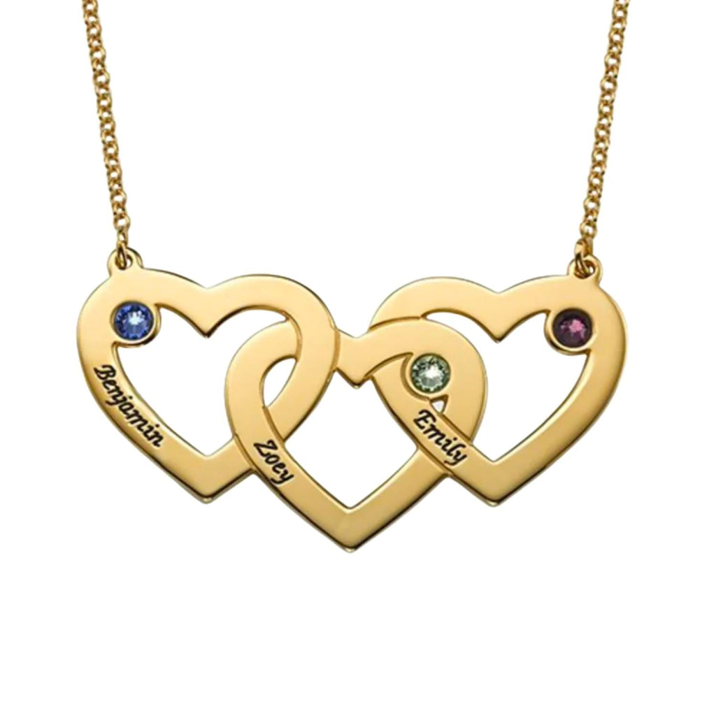 Collar de Triple Corazón Personalizado