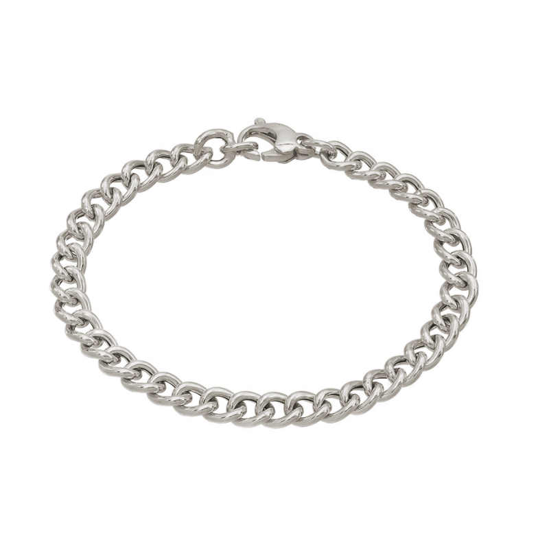 Pulsera de hombre con cadena curva