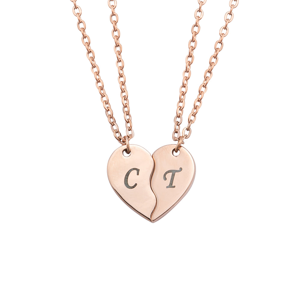 Colgante de corazón separable personalizado