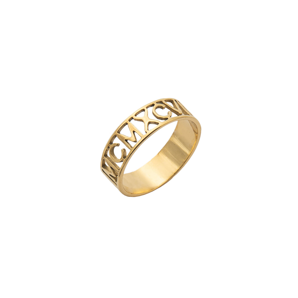 Anillo Grabado con Números Romanos